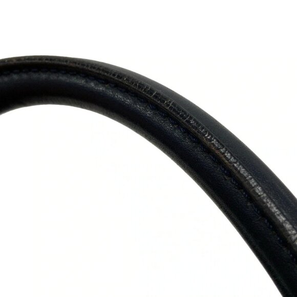 Auth DIOR/ChristianDior Trotteur Navy Cream PVC Patent Leather Handbag - Picture 13 of 16